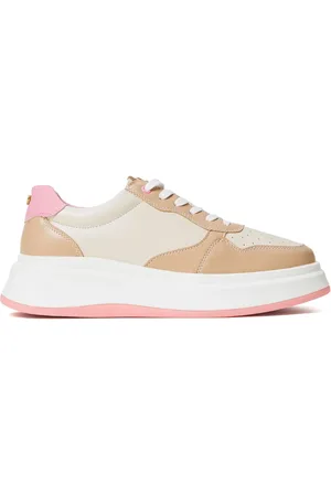 Twin-Set Colour-block faux leather trainers
