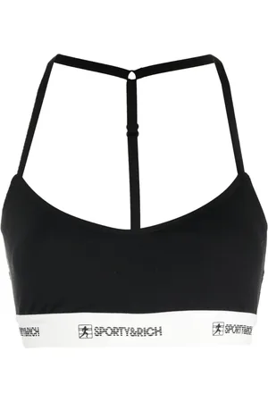 Sporty & Rich Logo-underband crop top