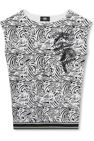Karl Lagerfeld Zebra-print jersey minidress