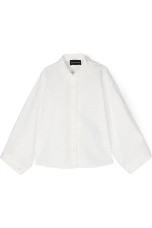 Emporio Armani Wide-sleeve cotton poplin shirt