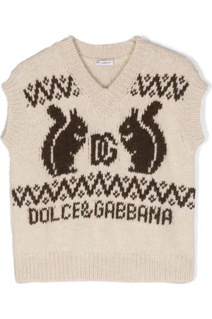 Dolce & Gabbana Logo-intarsia knitted vest
