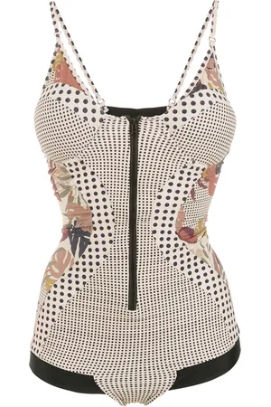 AMIR SLAMA Geometric panelled swimsuit