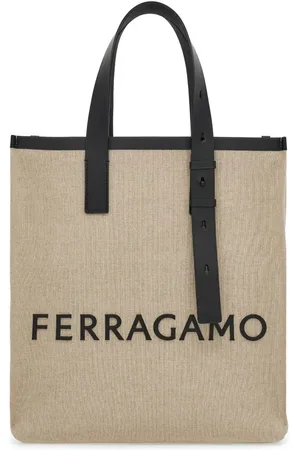 Salvatore Ferragamo Embossed-logo leather tote bag