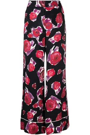 Marni Floral-print wide-leg trousers