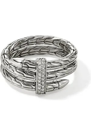 John Hardy Sterling diamond spear ring