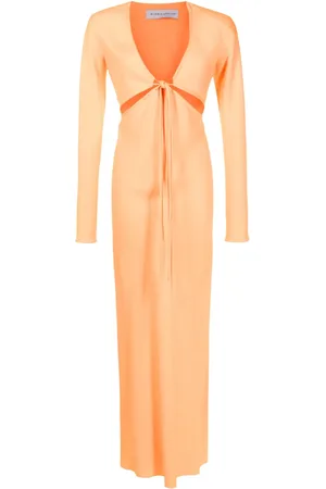 Gloria Coelho V-neck satin maxi dress