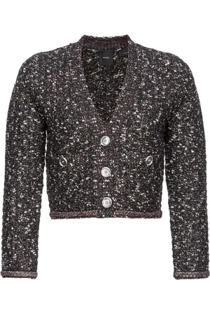Pinko Boucl?? V-neck cropped jacket