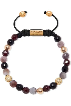 Nialaya Crystal-embellished beaded bracelet