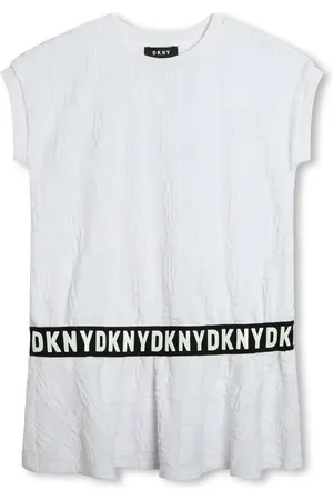 DKNY Logo-tape short-sleeve dress