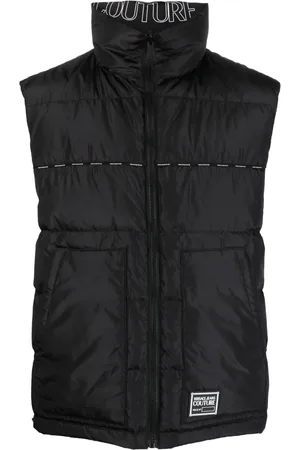 VERSACE Logo-print reversible padded gilet