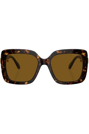 Swarovski Tortoiseshell-effect rectangle-frame sunglasses