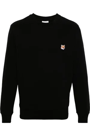 Maison Kitsuné Fox-patch cotton sweatshirt