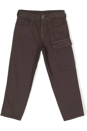 Emporio Armani Straight-leg cotton cargo trousers