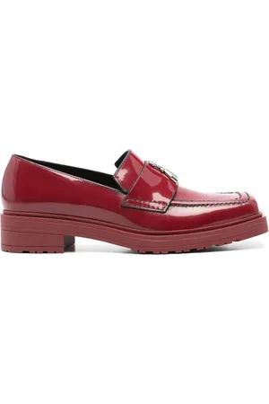 Patrizia Pepe Square toe leather loafers