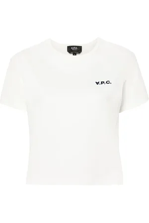 A.P.C. Logo-appliqu?? cropped T-shirt