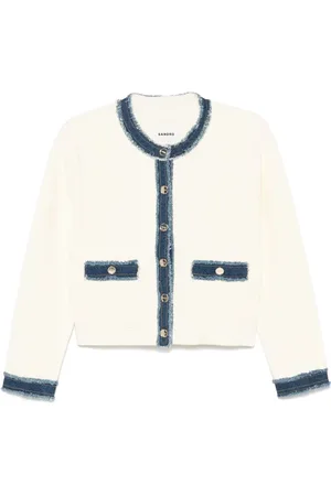 Sandro Denim-trim jacket