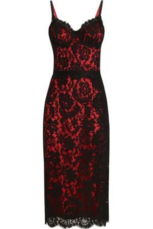 Dolce & Gabbana Floral-lace midi dress