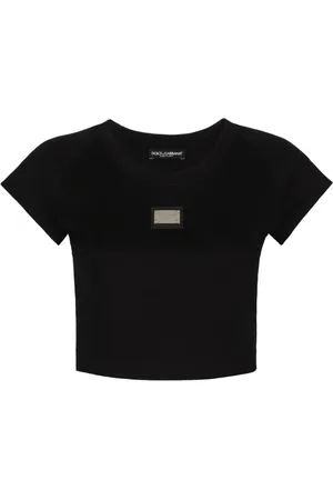 Dolce & Gabbana Logo-plaque cropped T-shirt