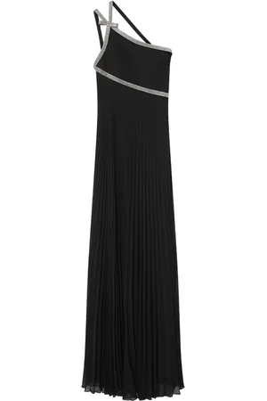 VERSACE One-shoulder crystal-embellished gown