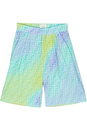 Fendi FF-logo print cotton shorts