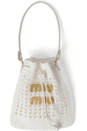 Miu Miu Woven raffia mini bag