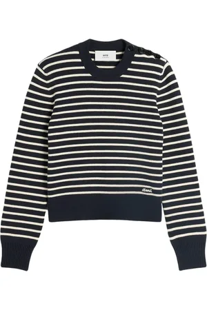 Ami Striped cotton-wool blend jumper