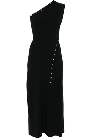 Maje Asymmetric knitted maxi dress