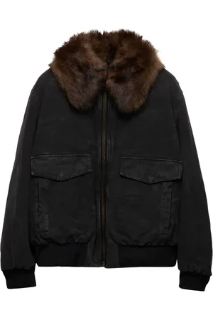Prada Cotton shearling-collar jacket