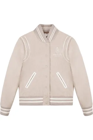Sporty & Rich Logo-embroidered wool bomber jacket