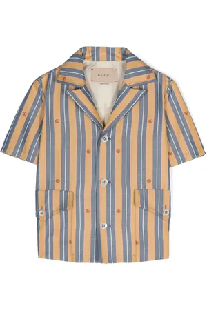 Gucci Logo-jacquard striped shirt