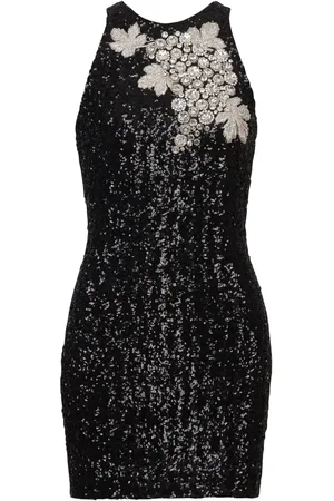 Balmain Grape-embellished sequin mini dress