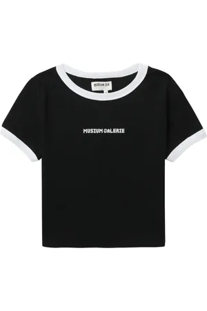 Musium Div. Logo-embroidered cropped T-shirt