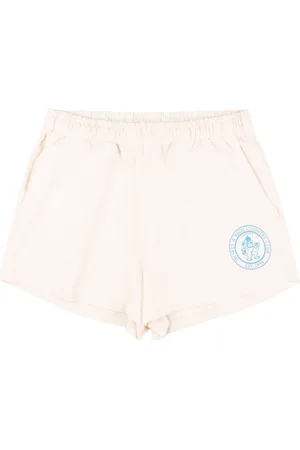 Sporty & Rich Disco Lion Crest-print shorts