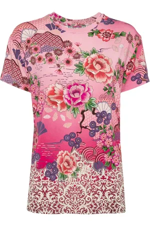 JOHNNY WAS Floral-print short-sleeve T-shirt