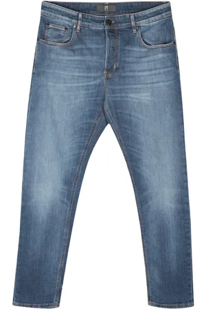 PT Torino Logo-patch tapered jeans
