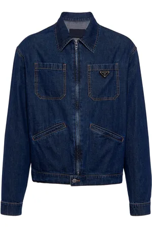 Prada Logo-appliqu?? denim jacket