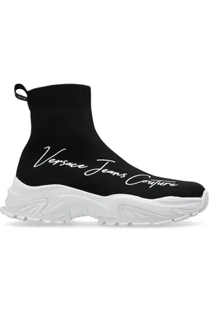 VERSACE Logo-print sock sneakers