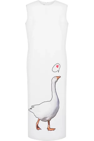Moschino Goose-motif midi dress