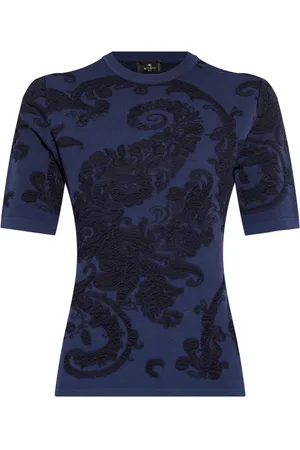 Etro Patterned-intarsia knitted top