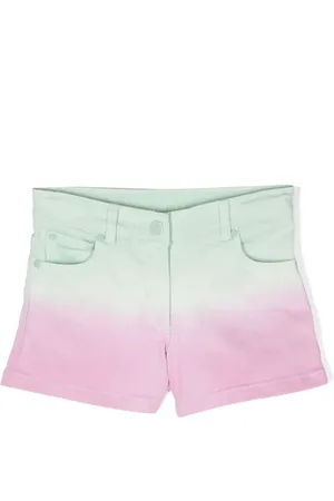 Stella McCartney Ombr??-effect denim shorts