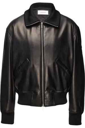 Salvatore Ferragamo High-neck zipped leather jacket