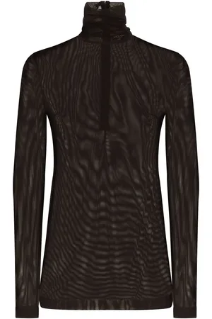 Dolce & Gabbana Sheer half-zip mesh top