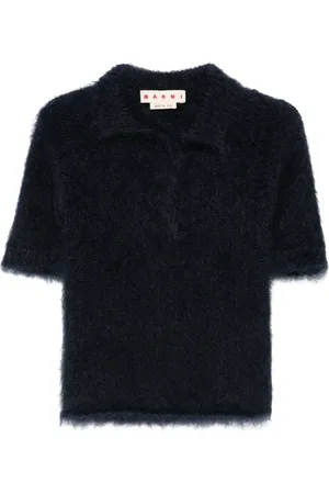 Marni Brushed-effect polo top