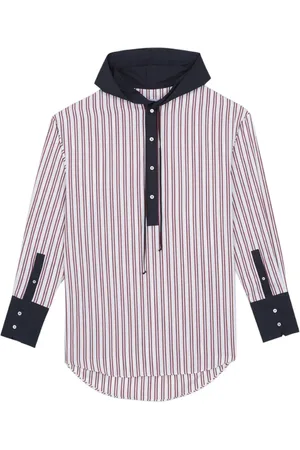 Bluemarble Striped hooded shirt