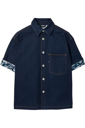 Burberry Heavyweight logo-patch denim shirt