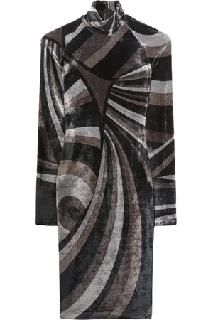 Puccini Iride-print midi dress