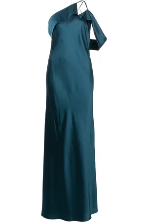 Michelle Mason Bias-cut one-shoulder gown