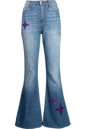 Madison.Maison Star-print high-rise flared jeans