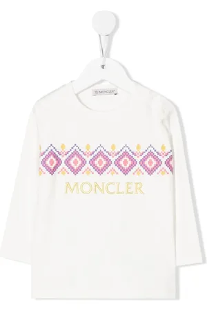 Moncler Fair isle-print logo-embroidered T-shirt