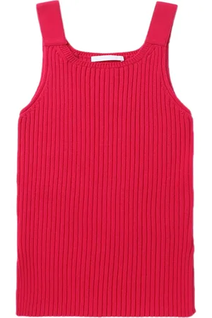 Helmut Lang Side-slit ribbed-knit tank top